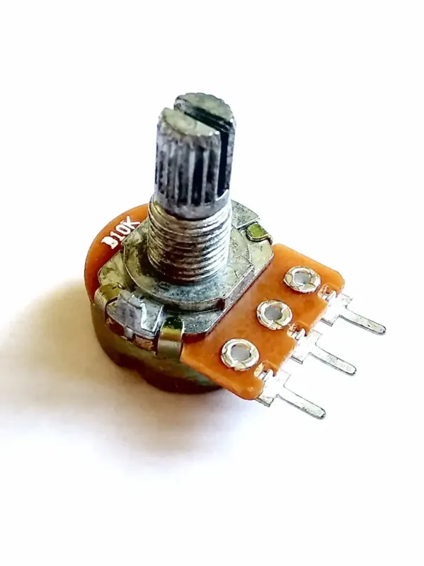 Змінний резистор (потенціометр) 10 кОм (WH148-B10K) моно L=15 Maratho Strong