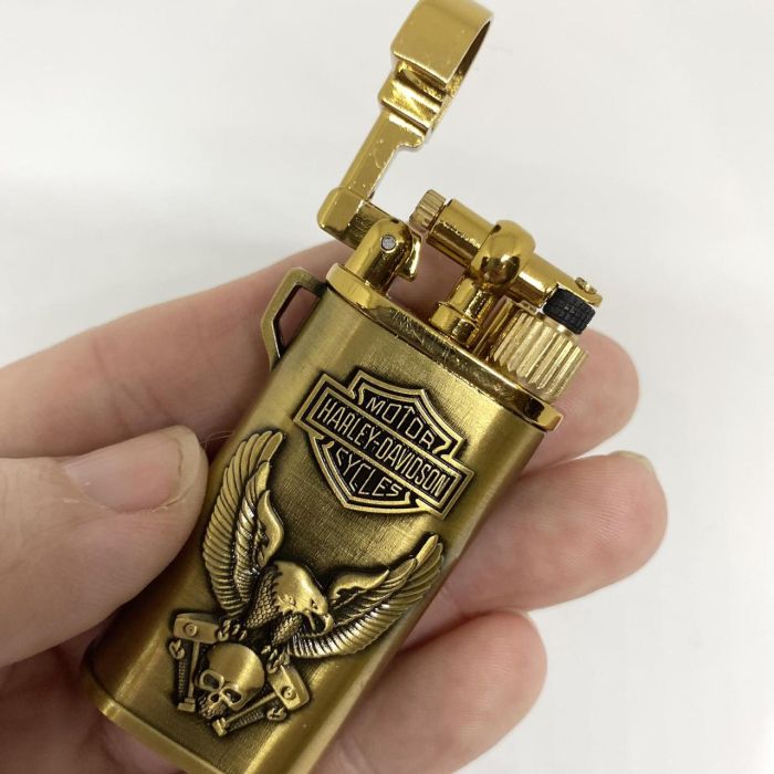 Газова запальничка Koji Harley Davidson золотиста