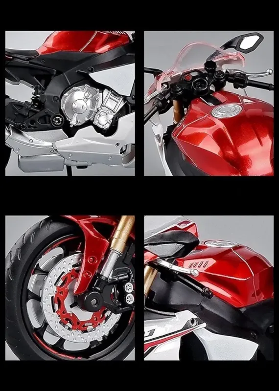 Коллекционная масштабная модель мотоцикла Yamaha YZF-R1 (1:12) - Красный металлик