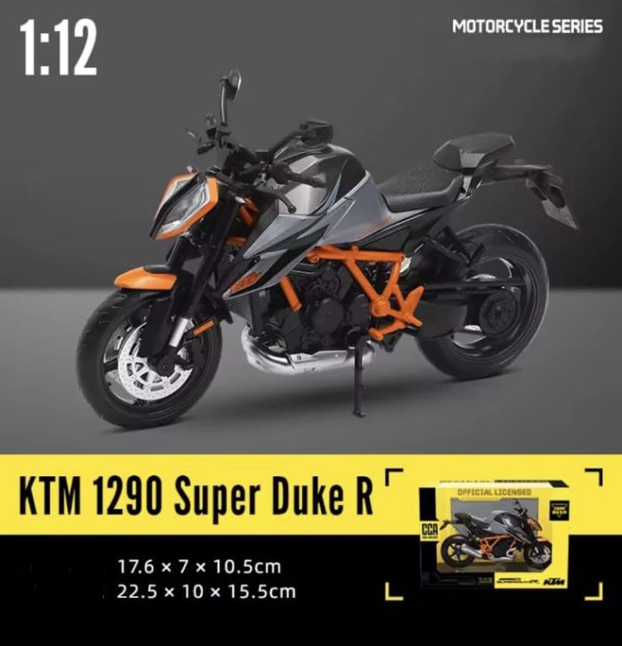 Масштабная модель мотоцикла KTM 1290 Super Duke R (1:12)