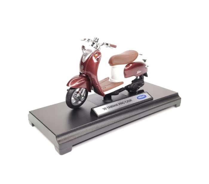 Коллекционная модель скутера Welly 1:18 '99 Yamaha Vino YJ50R (Brown/White)