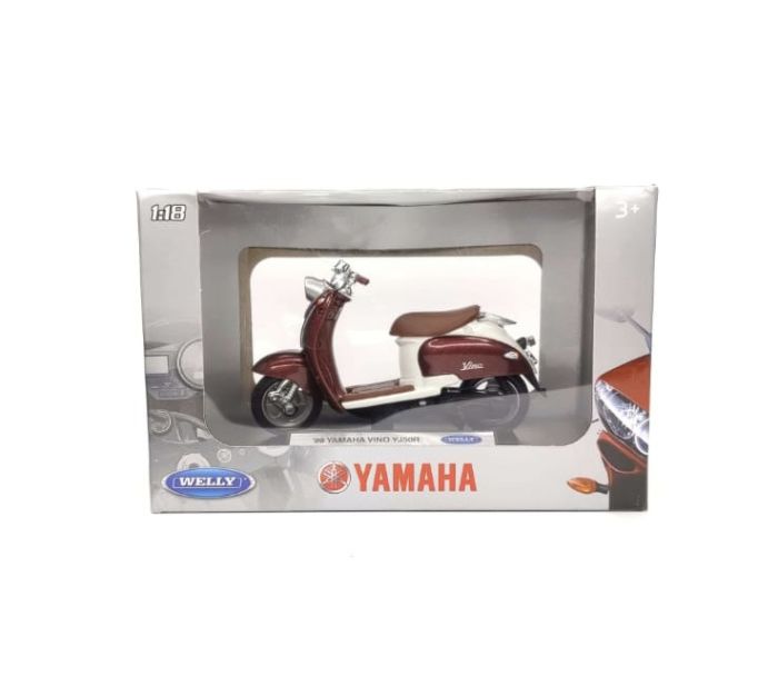 Коллекционная модель скутера Welly 1:18 '99 Yamaha Vino YJ50R (Brown/White)
