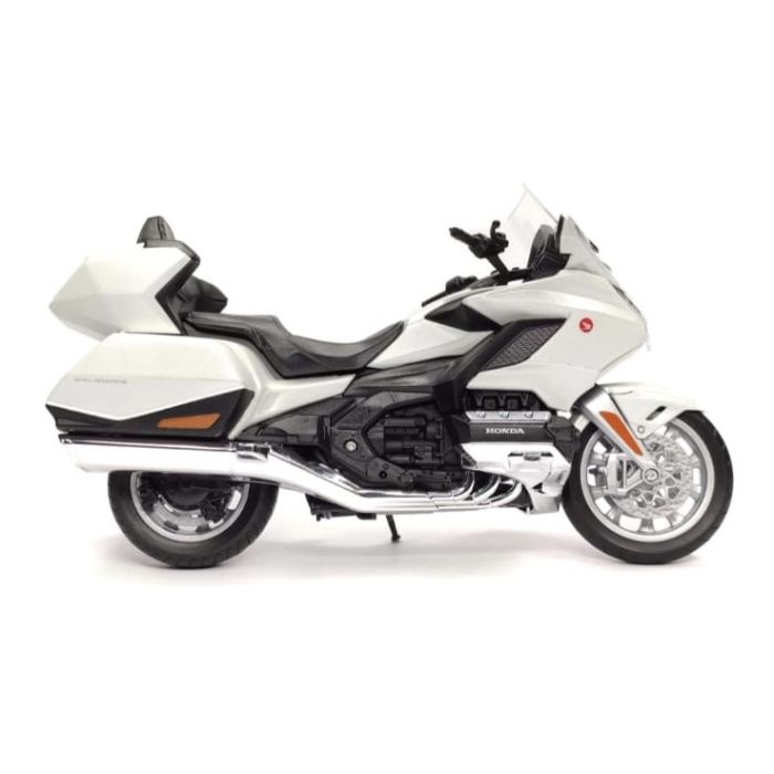 Коллекционная модель мотоцикла Honda Gold Wing - Масштаб 1:12 (Welly) цвет белый
