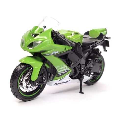 Коллекционная модель мотоцикла Kawasaki Ninja ZX-10R (Maisto) - Масштаб 1:18 ярко-зеленая