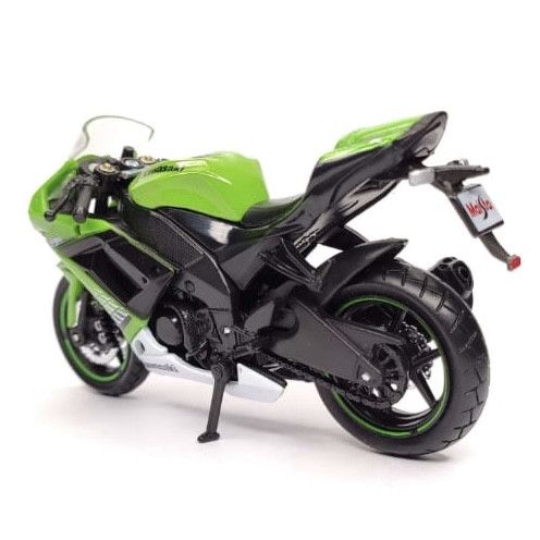 Коллекционная модель мотоцикла Kawasaki Ninja ZX-10R (Maisto) - Масштаб 1:18 ярко-зеленая