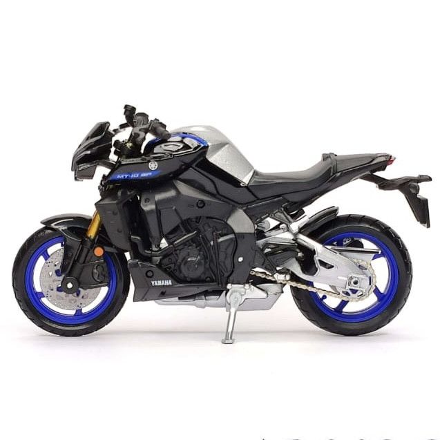 Коллекционная модель мотоцикла 2023 Yamaha MT-10 SP (Maisto, 1:18) цвет Фирменный темно-синий с металликом и золотистыми