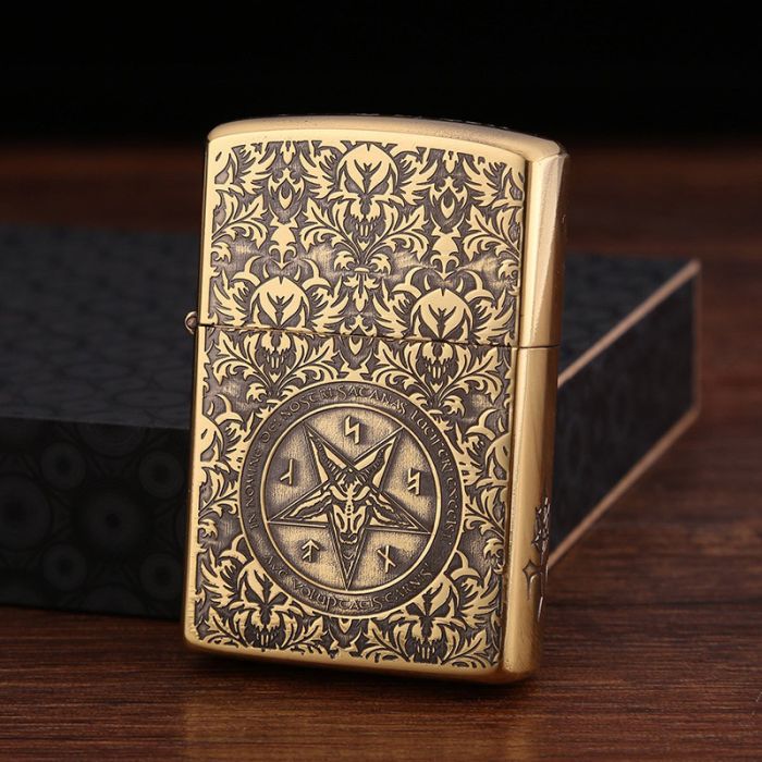 Бензинова запальничка Chief «Baphomet Edition» печатка з головою Бафомета