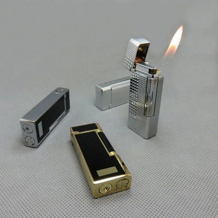 Зажигалка Spunk Газовая Кремниевая (Gold/Black Metal)